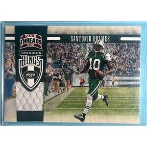 2011 Panini Threads Gridiron Kings JETS Santonio Holmes Material Card #009/299